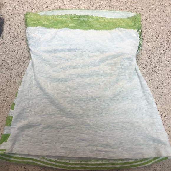 Vanity like green and white tube top - Picture 2 of 2